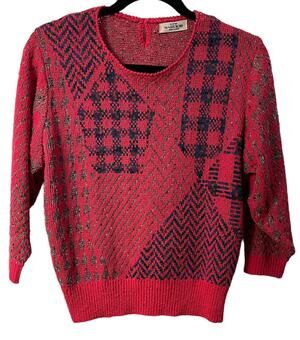90s Y2K New Maruichi-Sweater made in Japan-Pink-Small